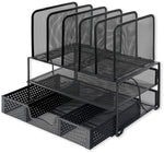 Mesh Desk Organizer with Sliding Drawer